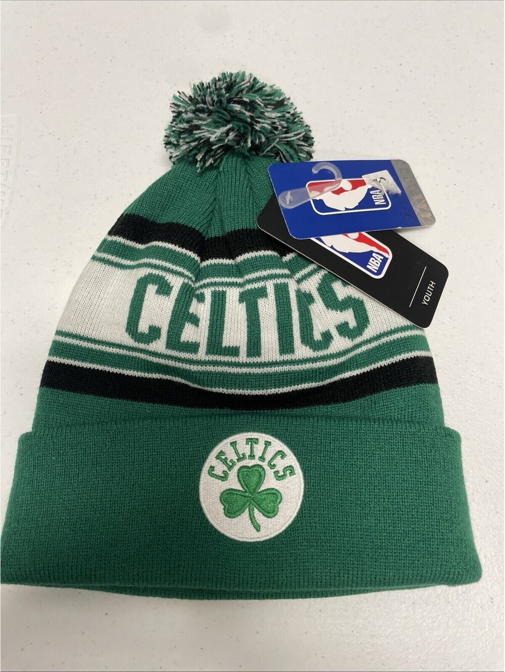 NBA Boston Celtics Beanie Hat Boys One Size Green White Black